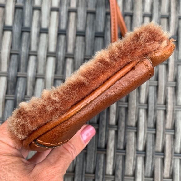 𝅺patricia Nash Piedmont Laser Cut Sherpa and Leather Wristlet - Tan - Picture 6 of 13